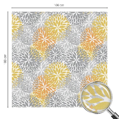 Frostad fönsterfilm med färgat mönster Färgglada blommor