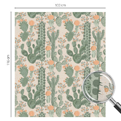 Frostfilm med dekorativt mönster Gröna suckulenter