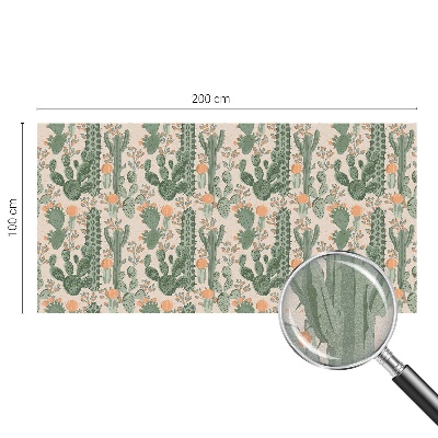 Frostfilm med dekorativt mönster Gröna suckulenter