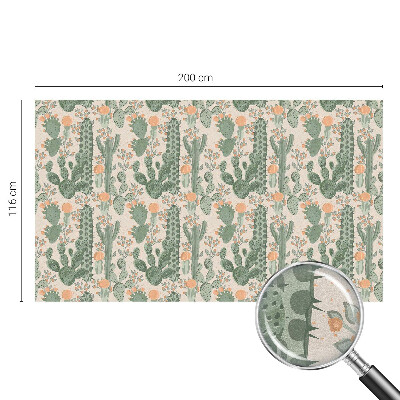 Frostfilm med dekorativt mönster Gröna suckulenter