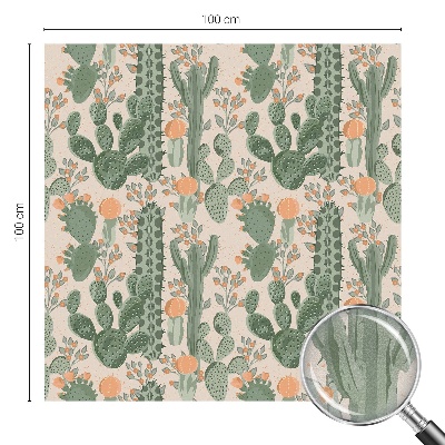 Frostfilm med dekorativt mönster Gröna suckulenter