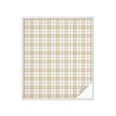 Frostad fönsterfilm med färgat mönster Geometriskt rutnät