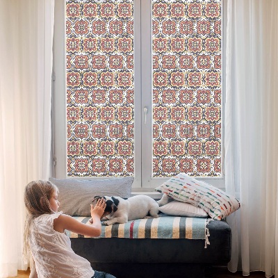 Fönsterfilm med mosaikmönster Blommig prydnad