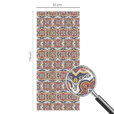 Fönsterfilm med mosaikmönster Blommig prydnad