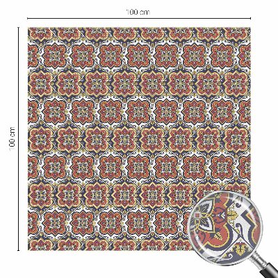 Fönsterfilm med mosaikmönster Blommig prydnad