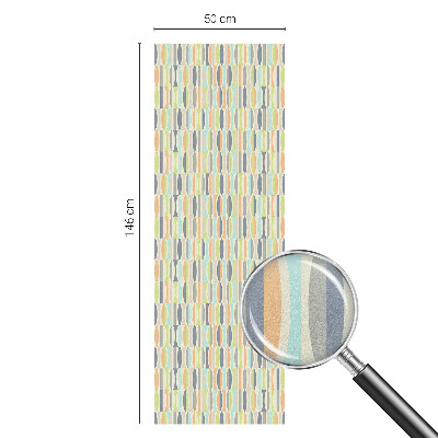 Frostad fönsterfilm med färgat mönster Ovala mönster