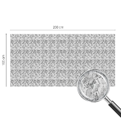 Frostad fönsterfilm med färgat mönster Blommig elegans