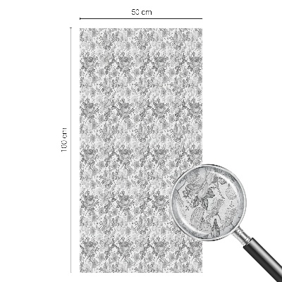 Frostad fönsterfilm med färgat mönster Blommig elegans