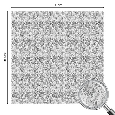 Frostad fönsterfilm med färgat mönster Blommig elegans