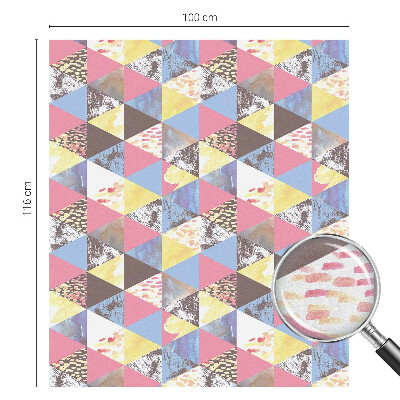 Frostfilm med dekorativt mönster Färgglada trianglar