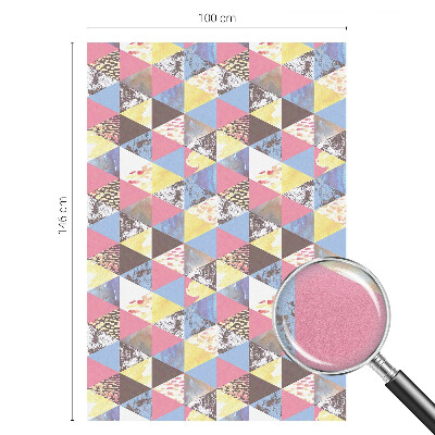 Frostfilm med dekorativt mönster Färgglada trianglar