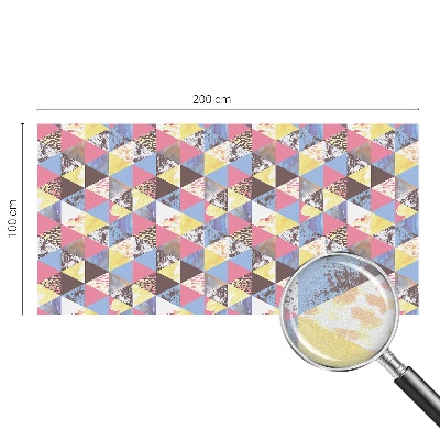 Frostfilm med dekorativt mönster Färgglada trianglar