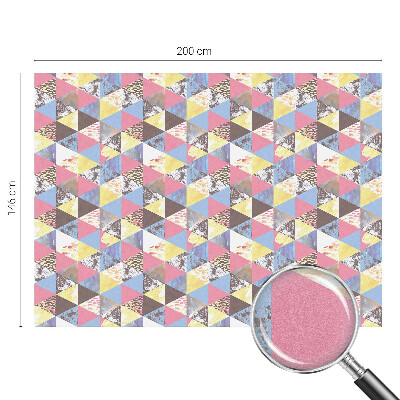 Frostfilm med dekorativt mönster Färgglada trianglar