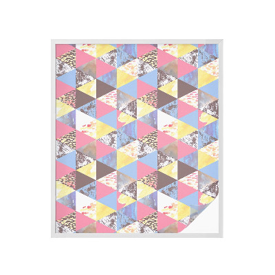 Frostfilm med dekorativt mönster Färgglada trianglar