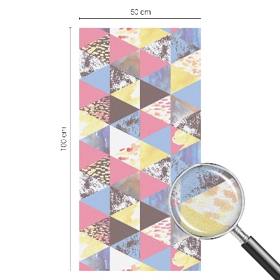 Frostfilm med dekorativt mönster Färgglada trianglar