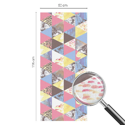 Frostfilm med dekorativt mönster Färgglada trianglar