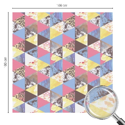 Frostfilm med dekorativt mönster Färgglada trianglar