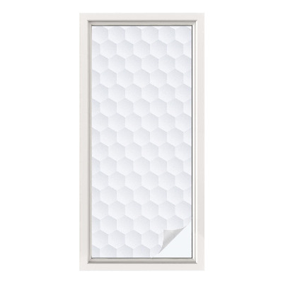 Frostad fönsterfilm med färgat mönster Vit mosaik