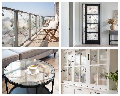 Fönsterfilm med mosaikmönster Fåglar natur