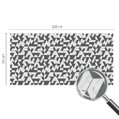 Frostad fönsterfilm med färgat mönster Geometriska illusioner