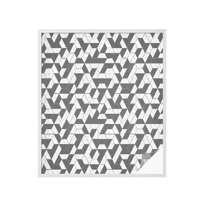 Frostad fönsterfilm med färgat mönster Geometriska illusioner