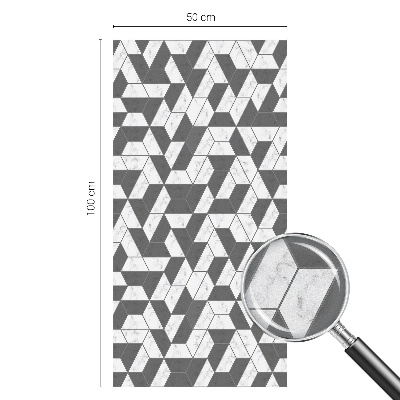 Frostad fönsterfilm med färgat mönster Geometriska illusioner