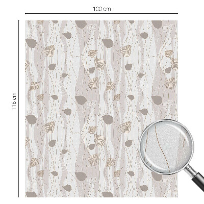 Frostfilm med dekorativt mönster Eleganta blad