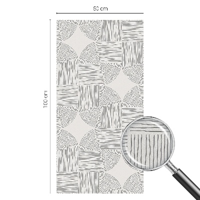 Frostfilm med dekorativt mönster Fredlig symmetri