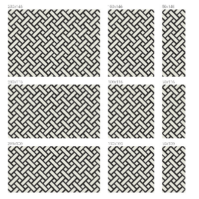 Fönsterfilm med mosaikmönster Sammanflätade rektanglar