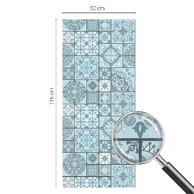 Dekorplast till fönster mosaik Blå kakelplattor