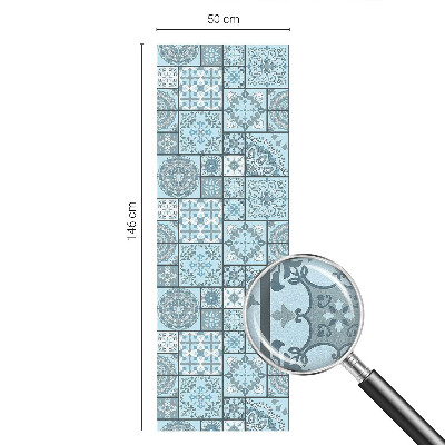 Dekorplast till fönster mosaik Blå kakelplattor
