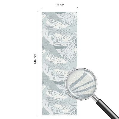 Frostad fönsterfilm med färgat mönster Subtila blad