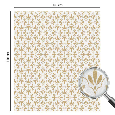 Frostad fönsterfilm med färgat mönster Växtliknande elegans