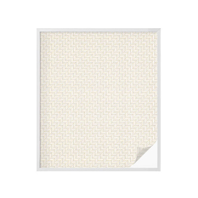 Frostad fönsterfilm med färgat mönster Fiskbensmönster elegans