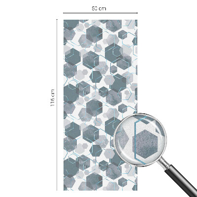 Dekorplast till fönster mosaik Geometriska hexagoner