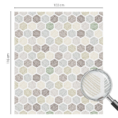 Fönsterfilm med mosaikmönster Geometriska vågor