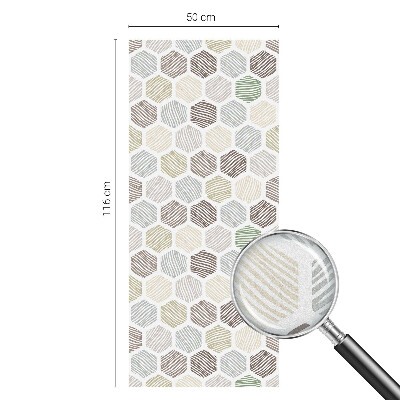 Fönsterfilm med mosaikmönster Geometriska vågor