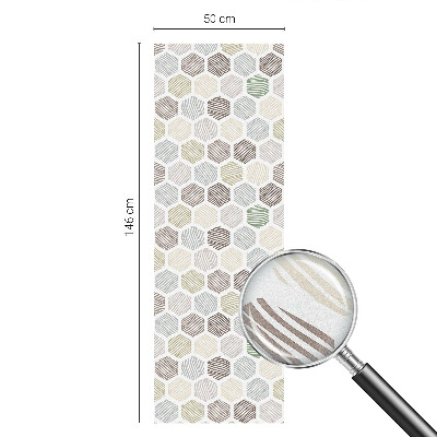 Fönsterfilm med mosaikmönster Geometriska vågor