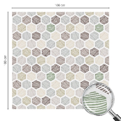 Fönsterfilm med mosaikmönster Geometriska vågor