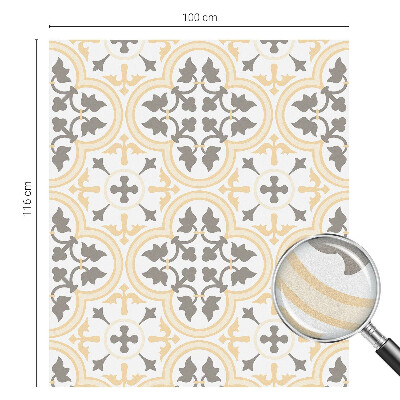 Frostad fönsterfilm med färgat mönster Växtmönster