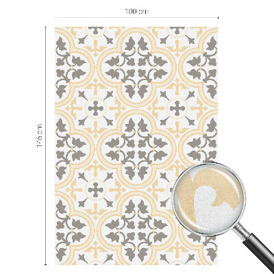 Frostad fönsterfilm med färgat mönster Växtmönster