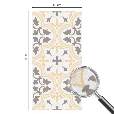 Frostad fönsterfilm med färgat mönster Växtmönster