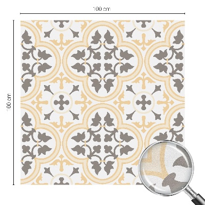 Frostad fönsterfilm med färgat mönster Växtmönster