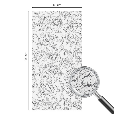 Fönsterfilm med mosaikmönster Blommotiv