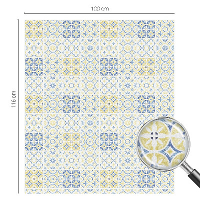 Frostad fönsterfilm med färgat mönster Klassiska kakelplattor