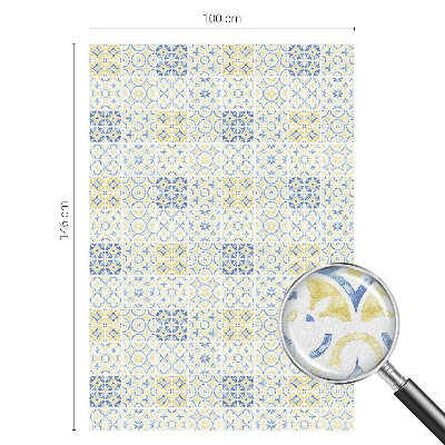 Frostad fönsterfilm med färgat mönster Klassiska kakelplattor