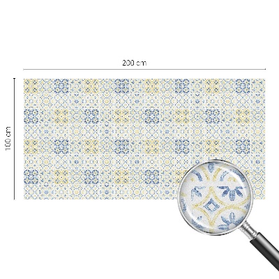 Frostad fönsterfilm med färgat mönster Klassiska kakelplattor