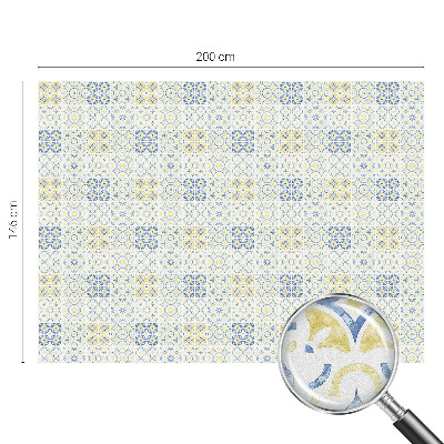 Frostad fönsterfilm med färgat mönster Klassiska kakelplattor