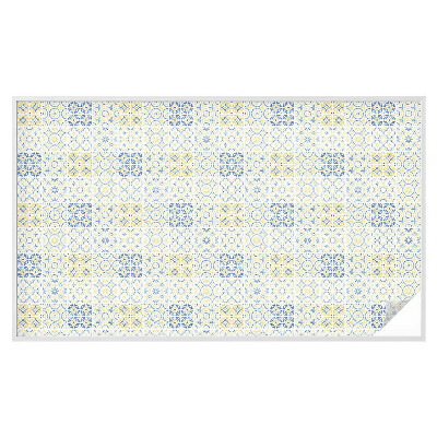 Frostad fönsterfilm med färgat mönster Klassiska kakelplattor