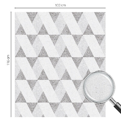 Frostfilm med dekorativt mönster Grå trianglar